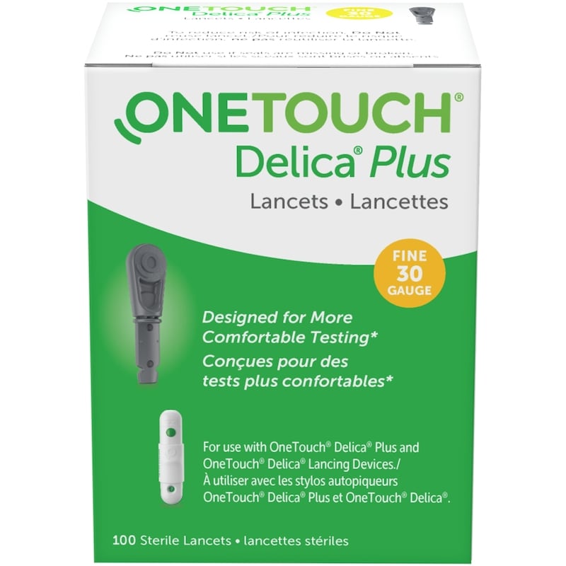 OneTouch Delica Plus Lancets, Fine 30G, Box of 100