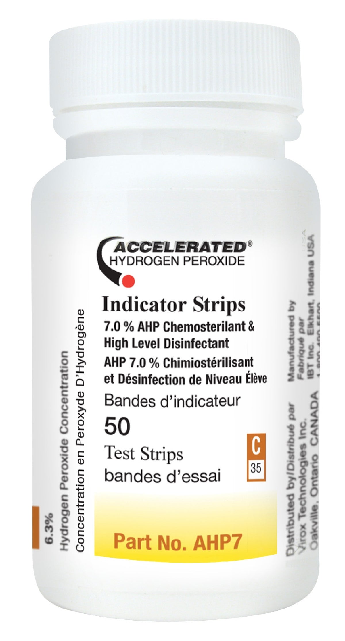Virox AHP7 7% Accelerated Hydrogen Peroxide Indicator Test Strips, 50/Bottle β Default Title