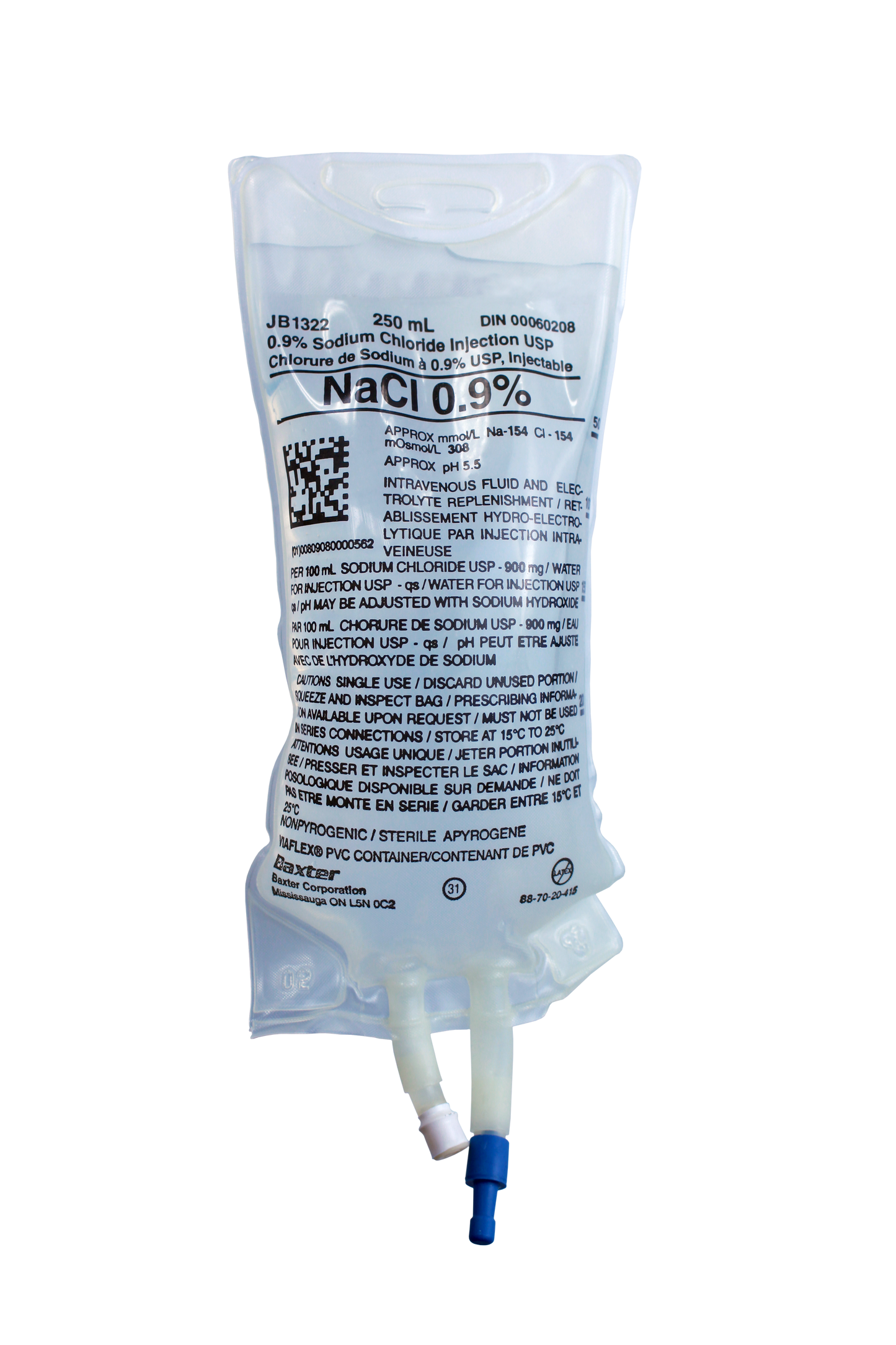 Baxter Saline, 0.9% Sodium Chloride Injection USP VIAFLEX PVC Container