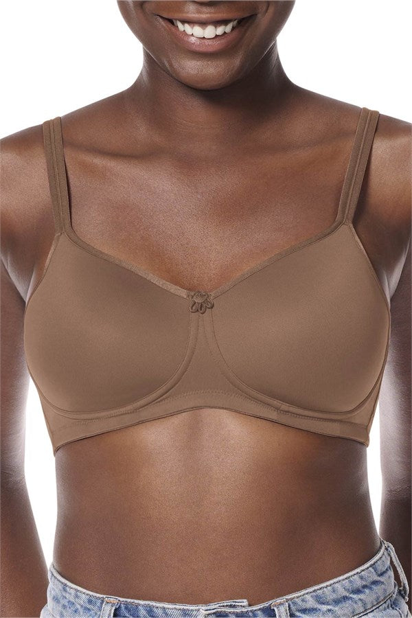 Amoena Mara Padded Wire-Free Pocketed Bra, Mocha, 36D β Default Title