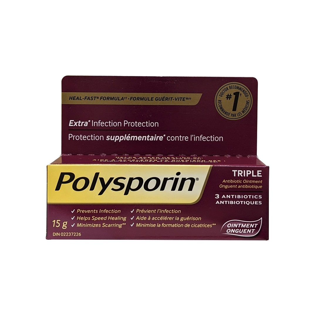 POLYSPORIN Triple Antibiotic Ointment, 15 g package