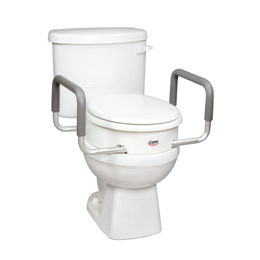 Carex Toilet Seat Elevator with Handles, 3.5 in — Elongated