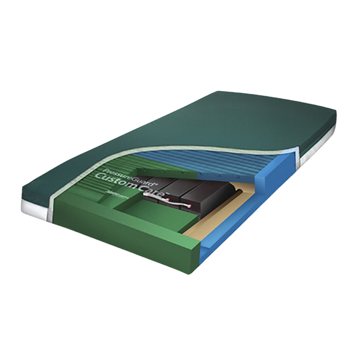 Span-America PressureGuard Custom Care Mattress, 36 x 80 x 7 in