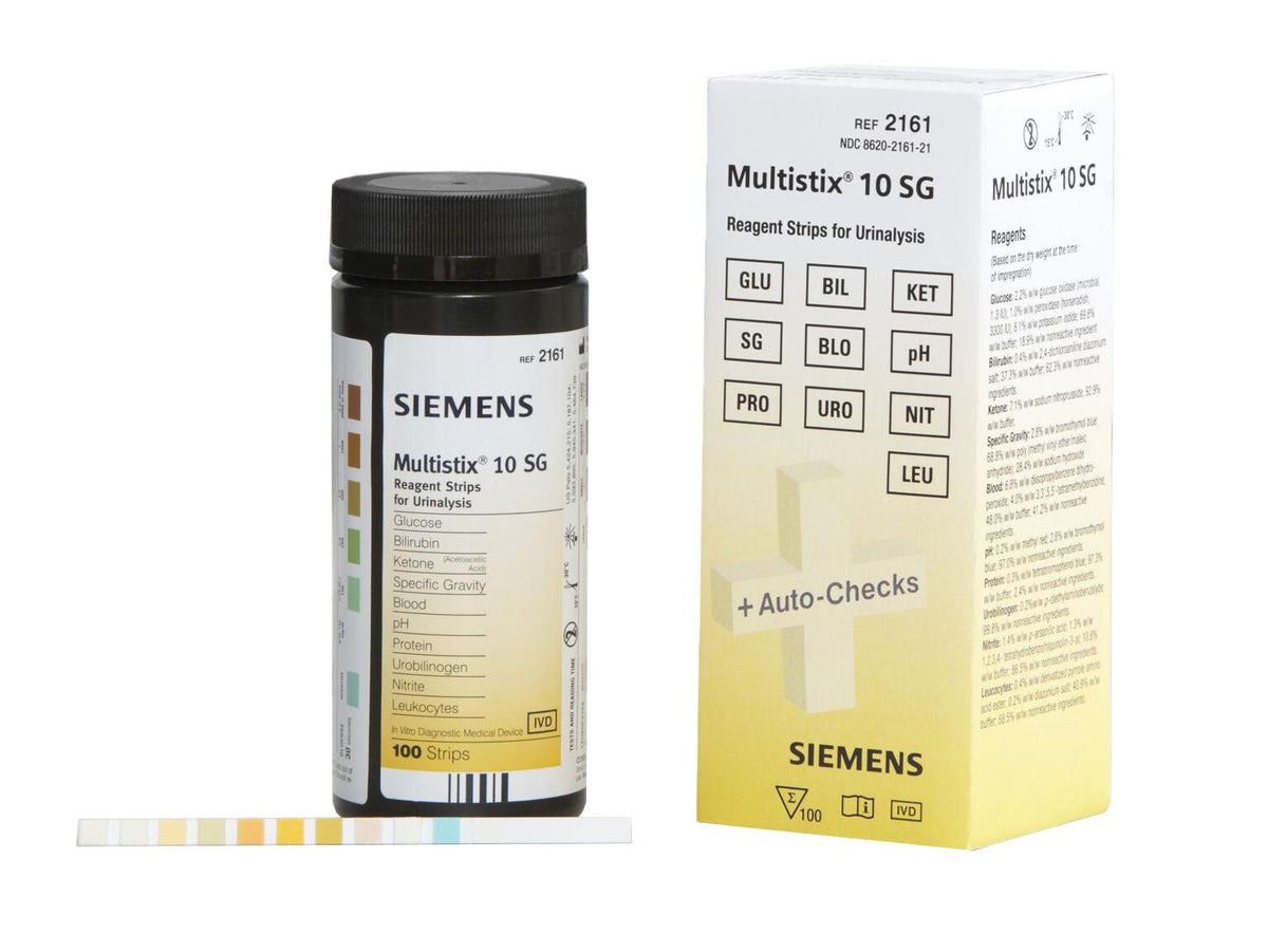Siemens Multistix 10 SG Urinalysis Reagent Strips, 100/Bottle