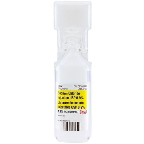 Normal Saline 0.9% Sodium Chloride USP for Injection 10 mL Polyampoule