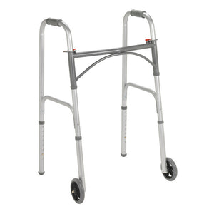 Drive Medical 2-Wheel Walker 2-Button with 5" Wheels