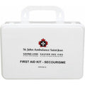 St. John Ambulance first aid kit in a white plastic case