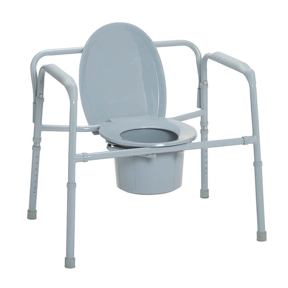 Drive Medical Bariatric Folding Steel Commode