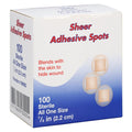 Dukal Sheer Plastic Spot Adhesive Bandages, Sterile, 7/8 in, 100/Package