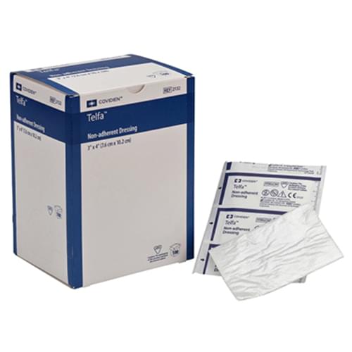 Disposamed Sterile Non-Adherent Dressings, 3 x 4 in, Box of 100
