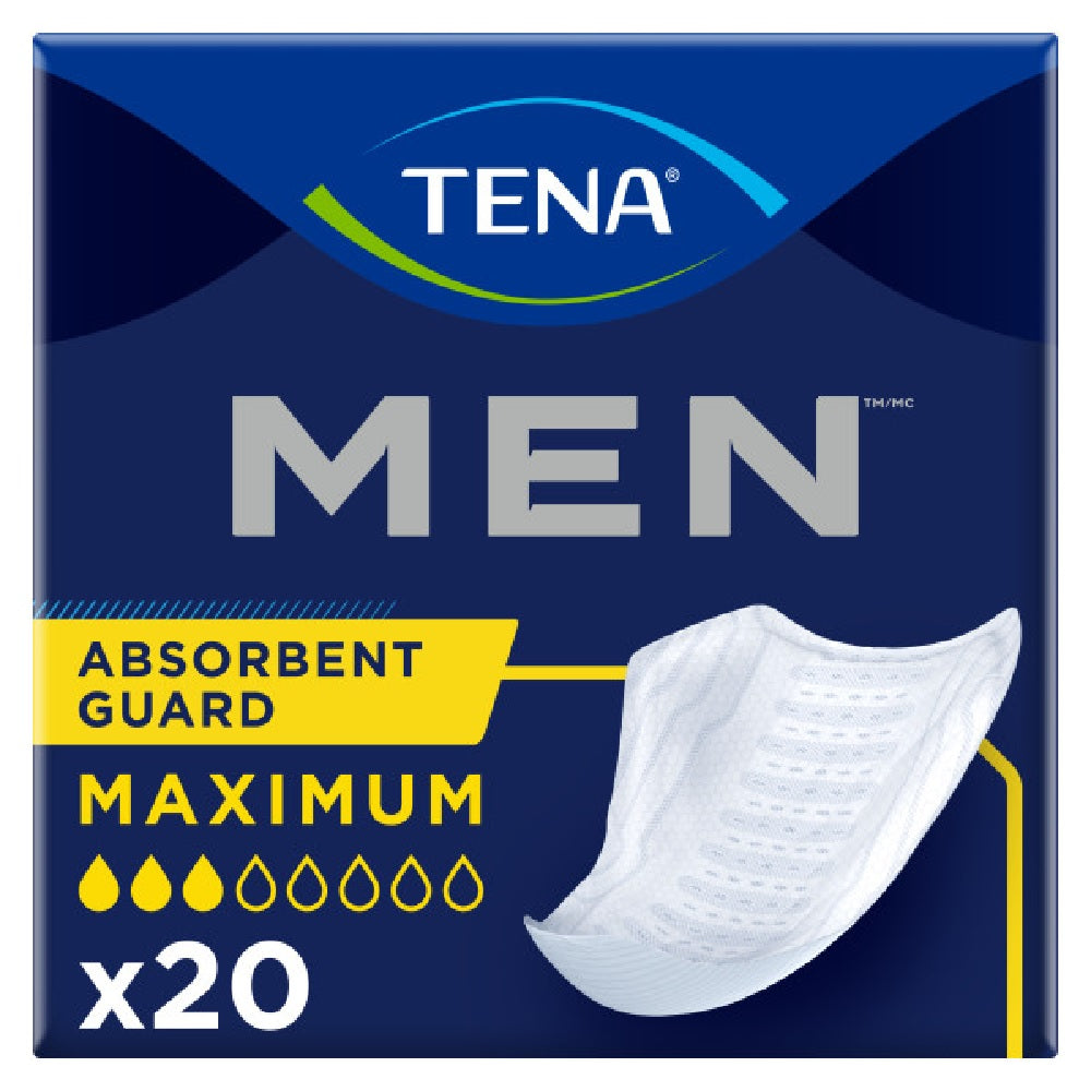 TENA Men Maximum Guard, One Size, 20/Bag