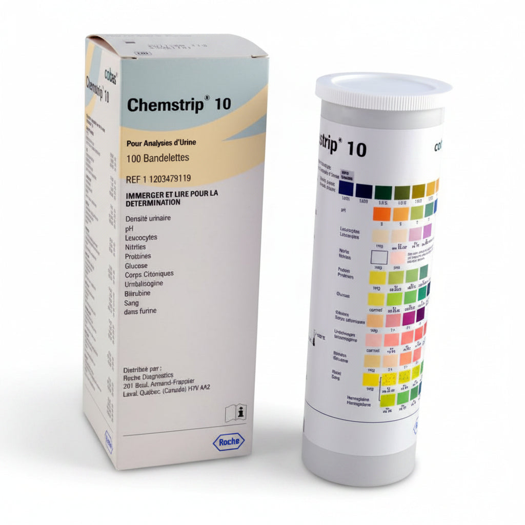 Chemstrip 10 Urine Test Strips, 10 Parameters, 100/Pack