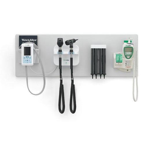 Welch Allyn Green Series 777 Integrated Wall Diagnostic System with Connex ProBP 3400 and SureTemp Plus 690