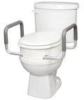 Carex Toilet Seat Elevator with Handles, 3.5 in — Standard Round