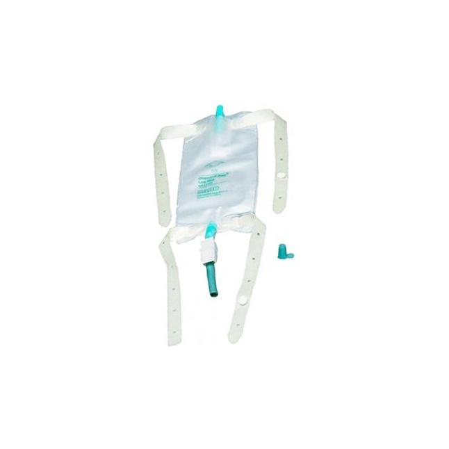 Bard DISPOZ-a-BAG Leg Bag, 19 oz, 18 in Extension Tubing, Fabric Straps