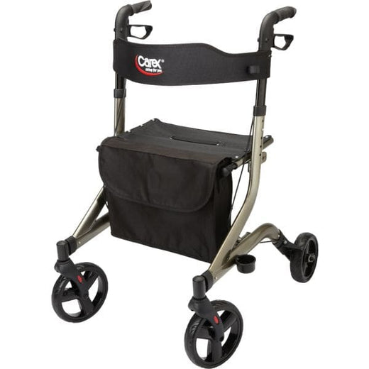 Carex Crosstour Rolling Walker, Black, 300 lb Capacity