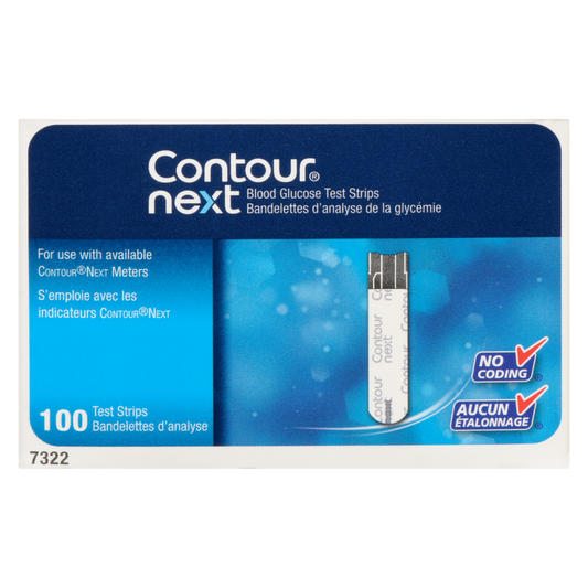 CONTOUR NEXT Blood Glucose Test Strips, Box of 100