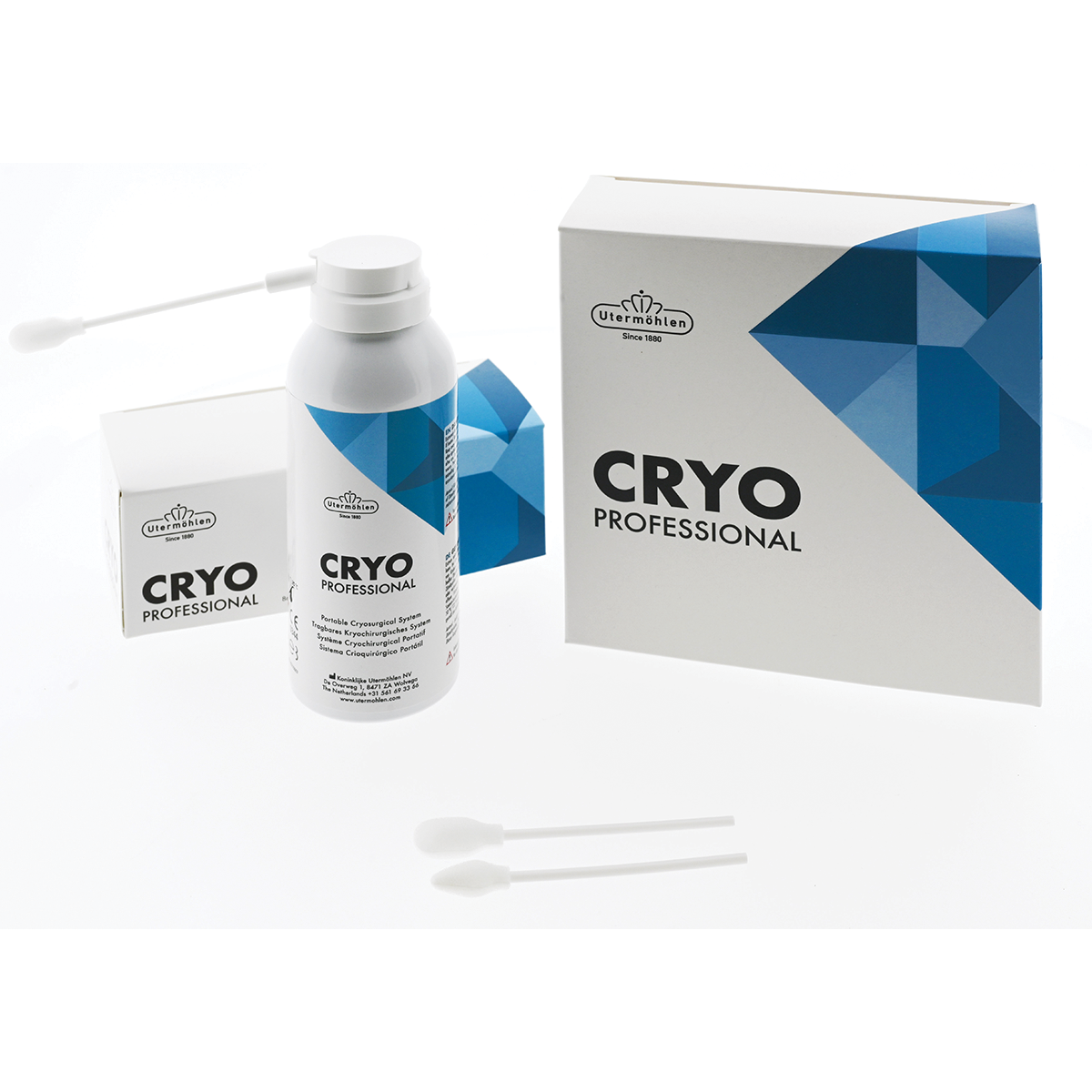 Royal Utermöhlen Cryo Professional Portable Cryosurgical System, 170 mL, Mixed Foam Sticks
