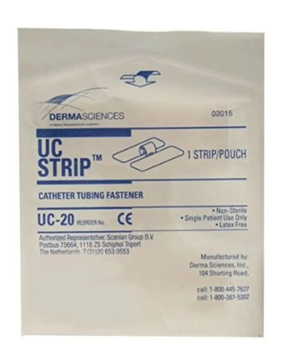 Gentell UC Strip UC20 catheter tubing fastener pouch