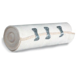 DuSor Latex-Free Elastic Bandage with Clips, 4 in x 5 yd, Bag of 12