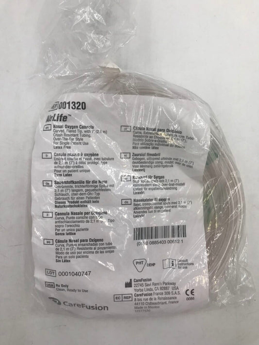 AirLife Adult Nasal Oxygen Cannula, Flared Tip, 7 ft Tubing