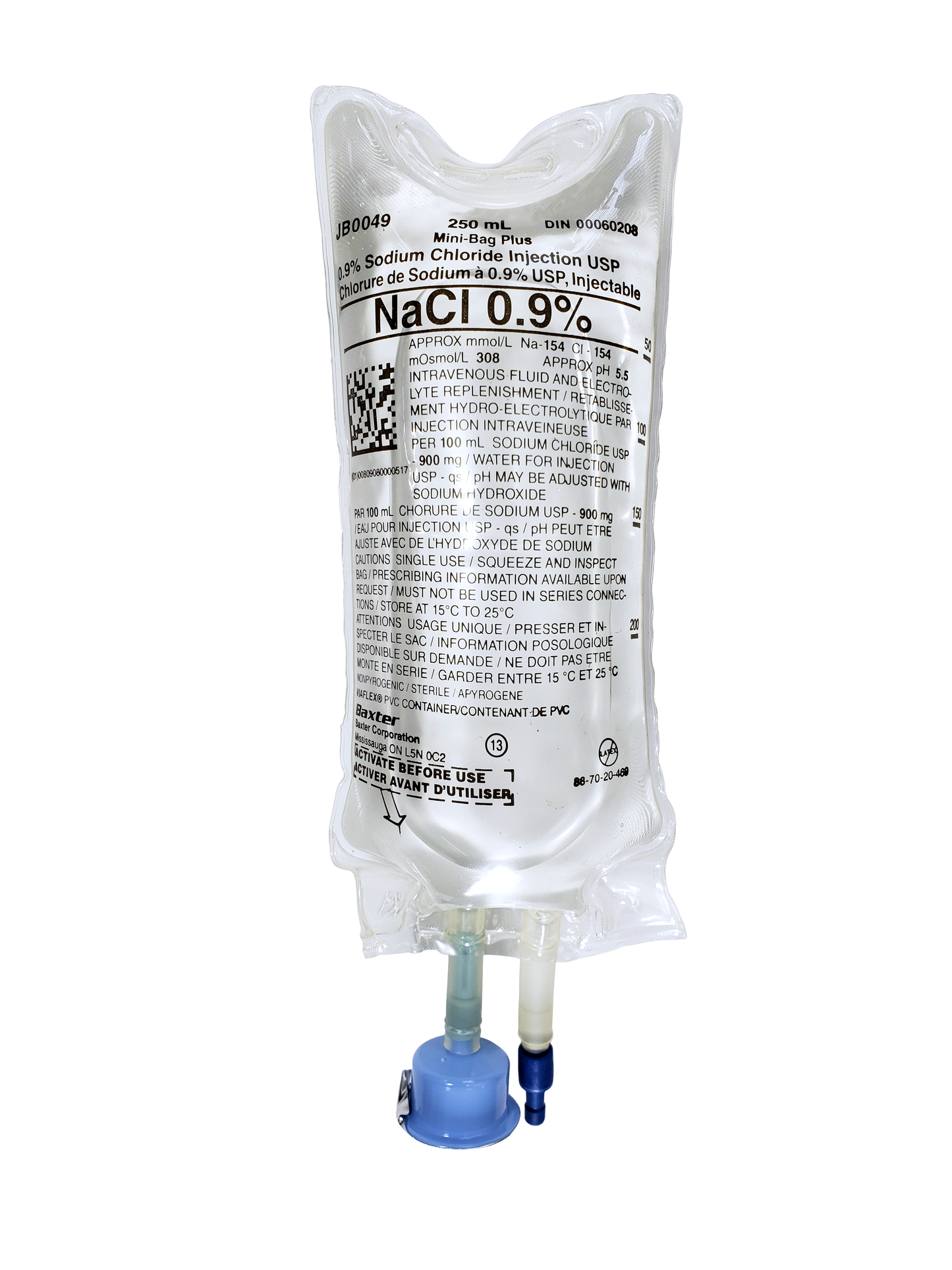 Baxter Saline, 0.9% Sodium Chloride Injection USP VIAFLEX PVC Container