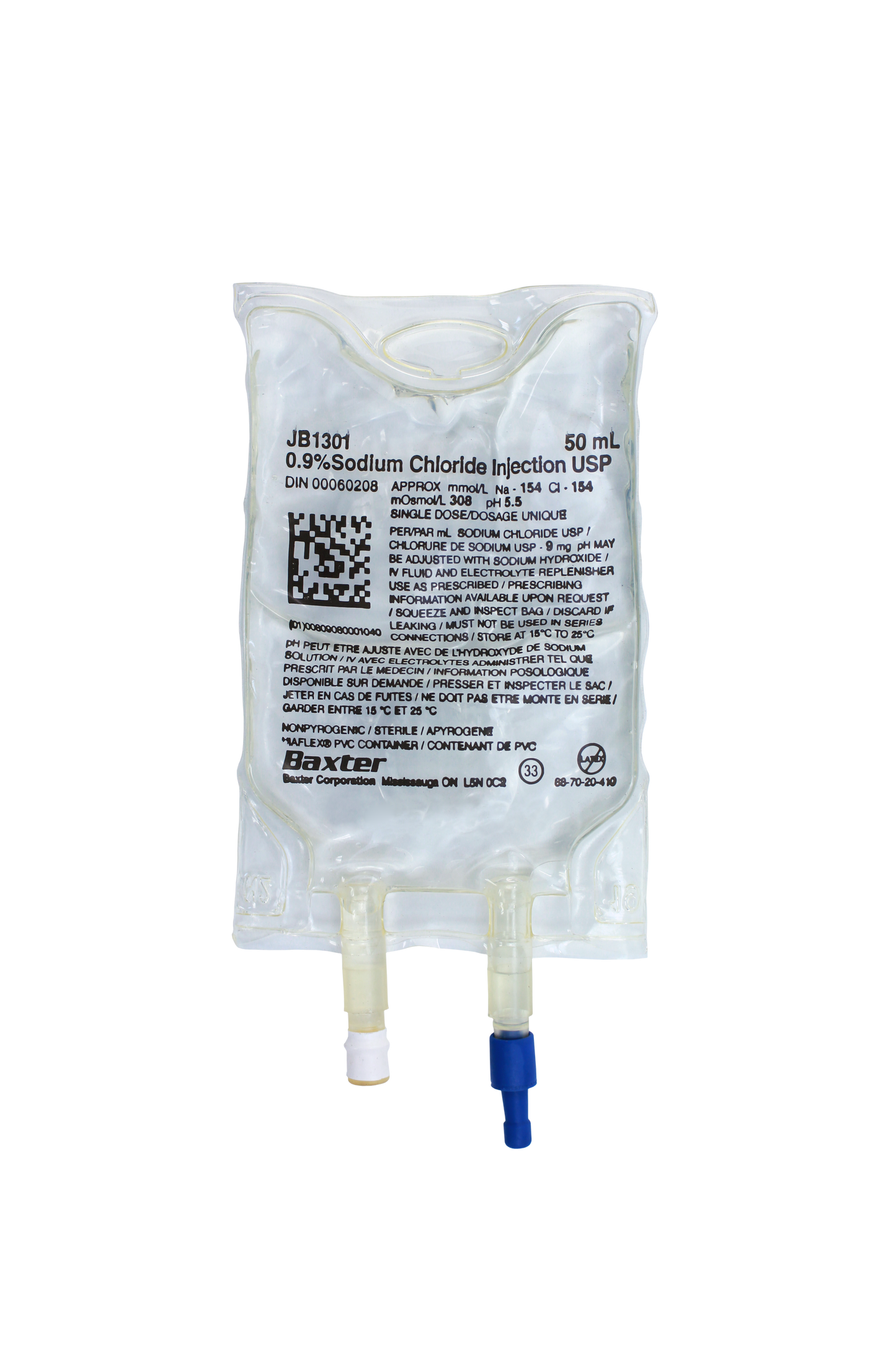 Baxter Saline, 0.9% Sodium Chloride Injection USP VIAFLEX PVC Container