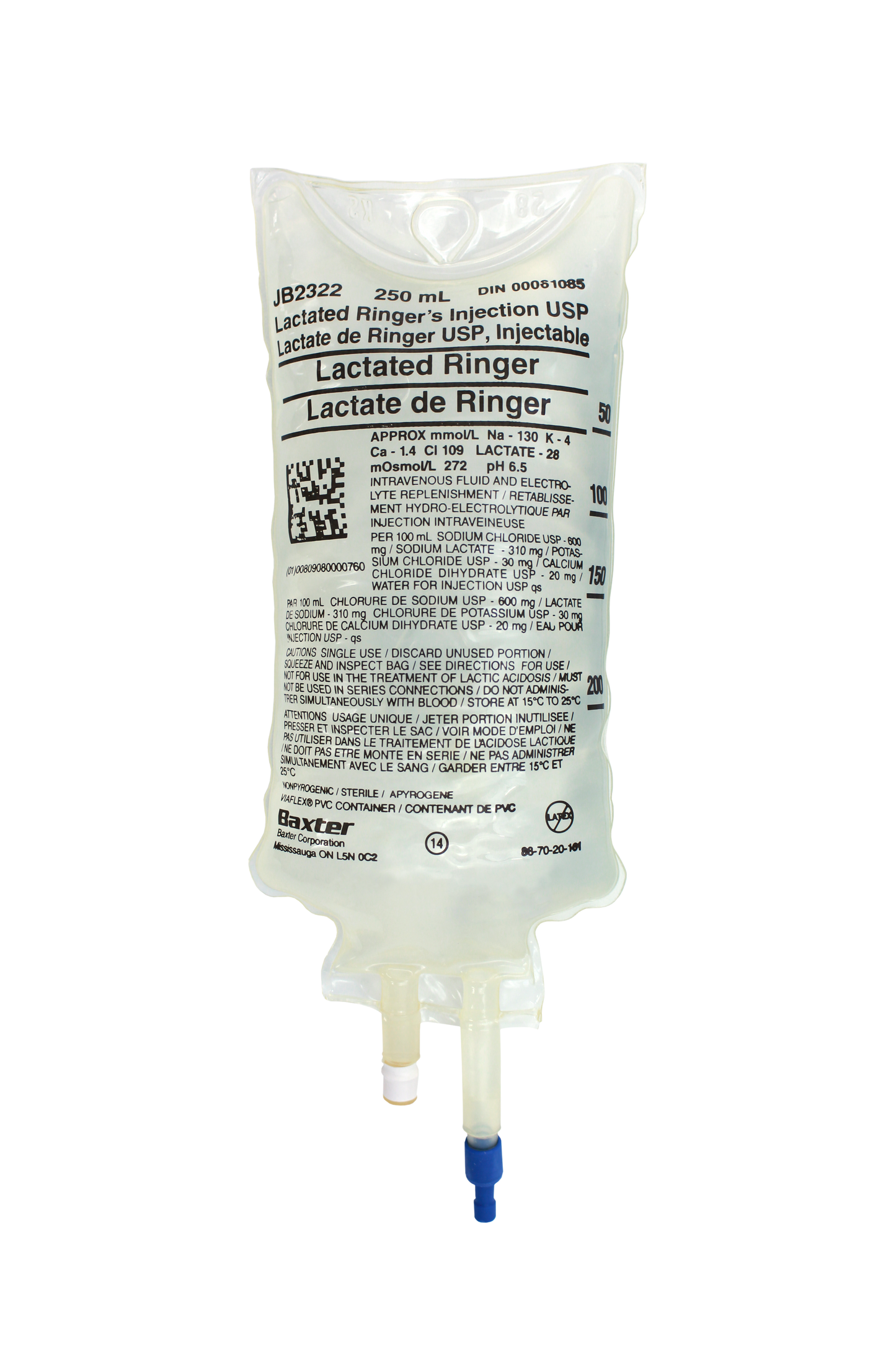 Baxter Lactated Ringer's Injection USP VIAFLEX PVC Container