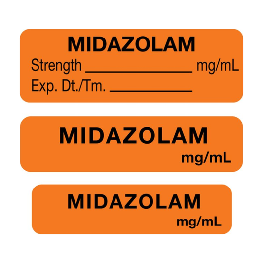 Drug Label, Midazolam mg/mL (Orange)