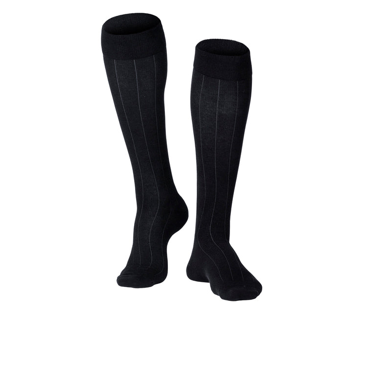 Touch Men's Intelligent Rib Compression Socks, 15–20 mmHg, Large, Black
