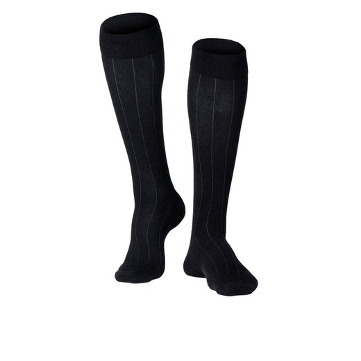 Touch Men's Intelligent Rib Compression Socks, 15–20 mmHg, Large, Black