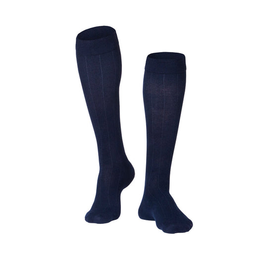Touch Men's Intelligent Rib Compression Socks, 15–20 mmHg, Large, Navy