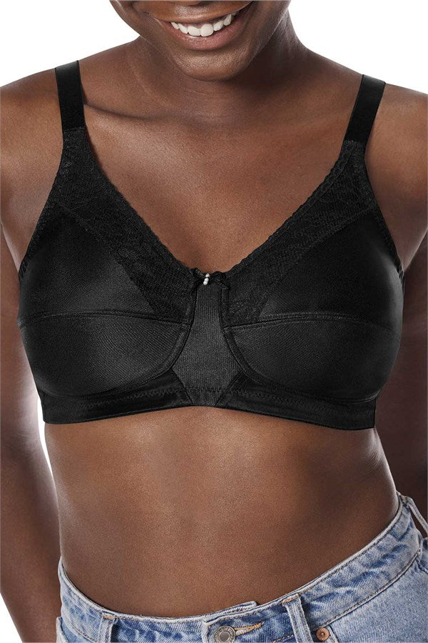 Amoena Nancy Wire-Free Pocketed Bra — Black / 36C