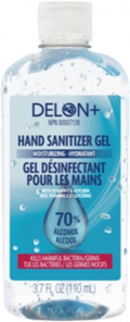 Delon Hand Sanitizer Gel, 70% Alcohol, 110 mL bottle