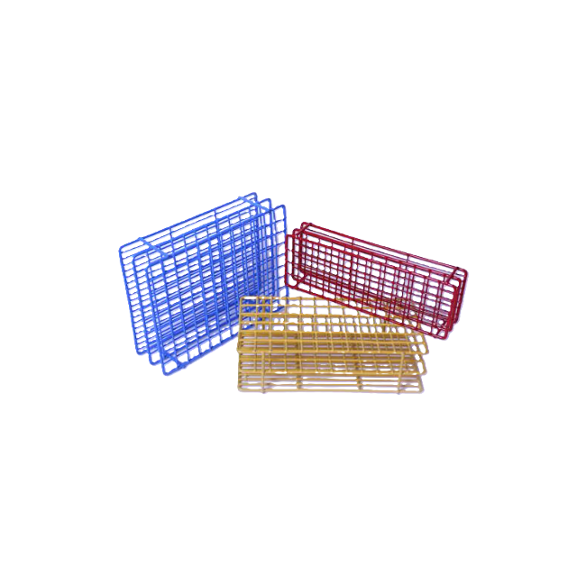 BND Vinyl-Coated Wire Test Tube Rack, Blue, 72-Place