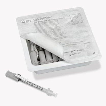 BD Allergist Tray Syringe with PrecisionGlide Needle
