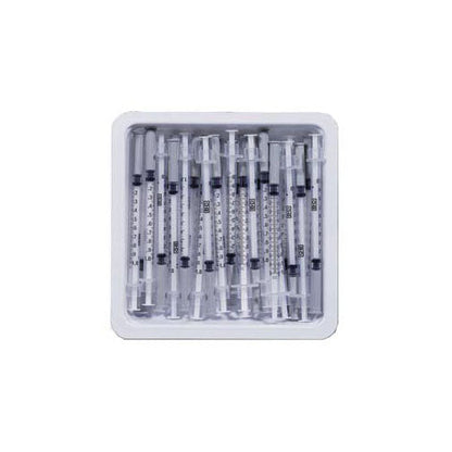 BD Allergist Tray Syringe with PrecisionGlide Needle