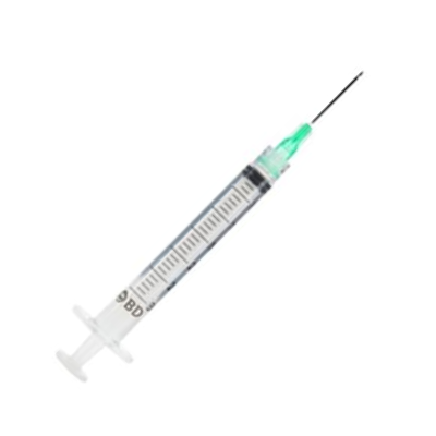 BD Luer-Lok™ Syringe with Attached Needle 3mL (3cc)