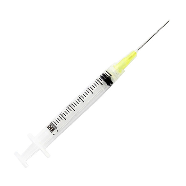 BD Luer-Lok™ Syringe with Attached Needle 3mL (3cc)