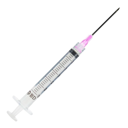BD Luer-Lok™ Syringe with Attached Needle 3mL (3cc)