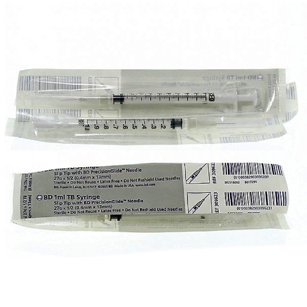 BD Luer-Lok™ Tuberculin Syringe with Attached Needle 1mL (1cc)