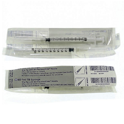 BD Luer-Lok™ Tuberculin Syringe with Attached Needle 1mL (1cc)