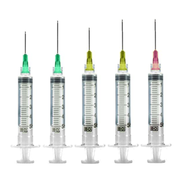 BD Luer-Lok™ Syringe with Attached Needle 5mL (5cc)