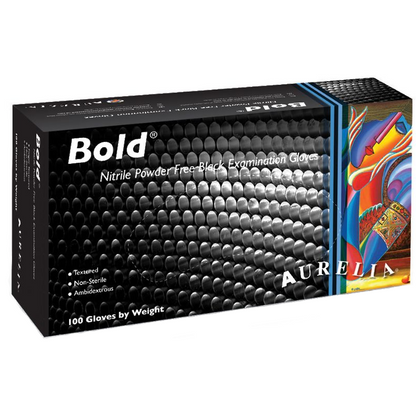 Aurelia Bold Black Nitrile Gloves