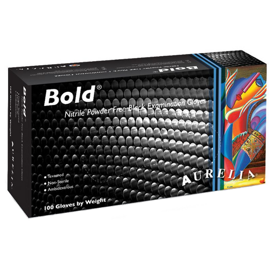 Aurelia Bold Black Nitrile Gloves