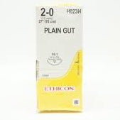Ethicon Plain Gut Absorbable Suture 27" 2-0 with FS-1 Reverse Cutting Needle