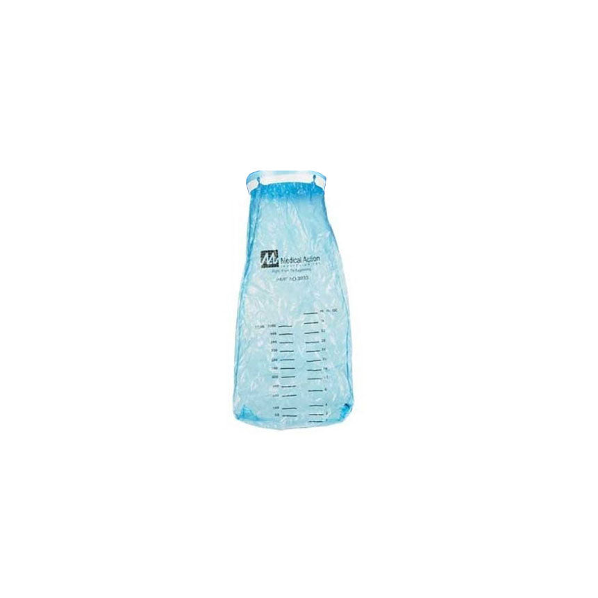 Medegen Emesis Bags with Closure Ring, Transparent Blue, 1000 mL, Case of 100