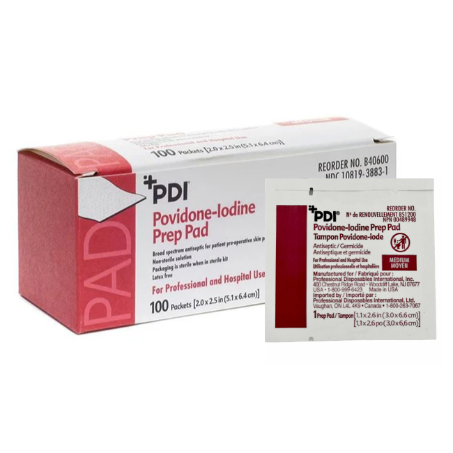 PDI 10% Povidone-Iodine Prep Pad