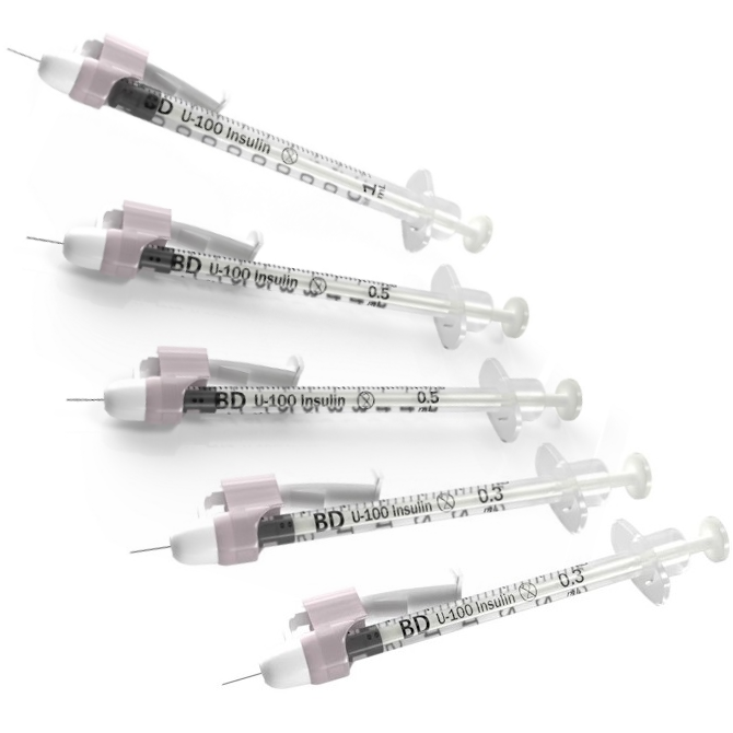 BD SafetyGlide Insulin Syringes