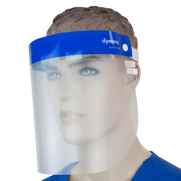 Dynarex Full-Length Face Shield with Foam and Elastic Strap